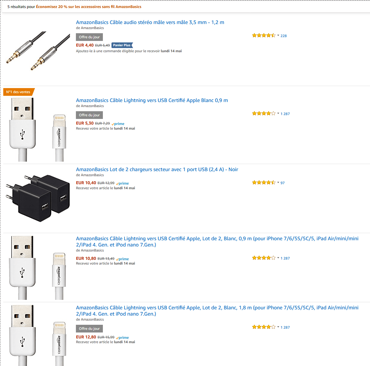 Économisez 20   sur les accessoires sans fil AmazonBasics   Amazon.fr.png