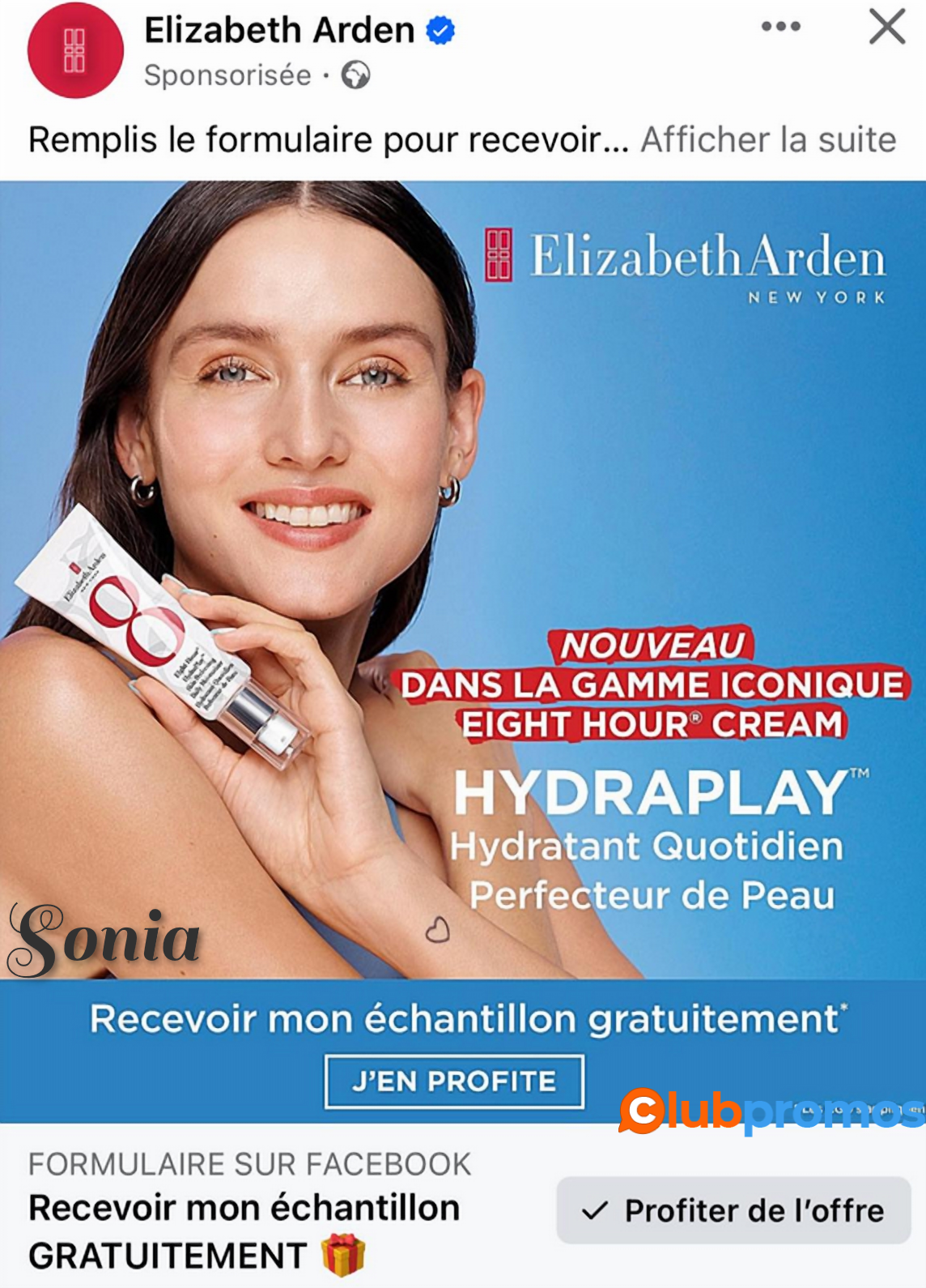 échantillons gratuits Élisabeth Arden hydraplay hydratant perfecteur de teint_-1.png