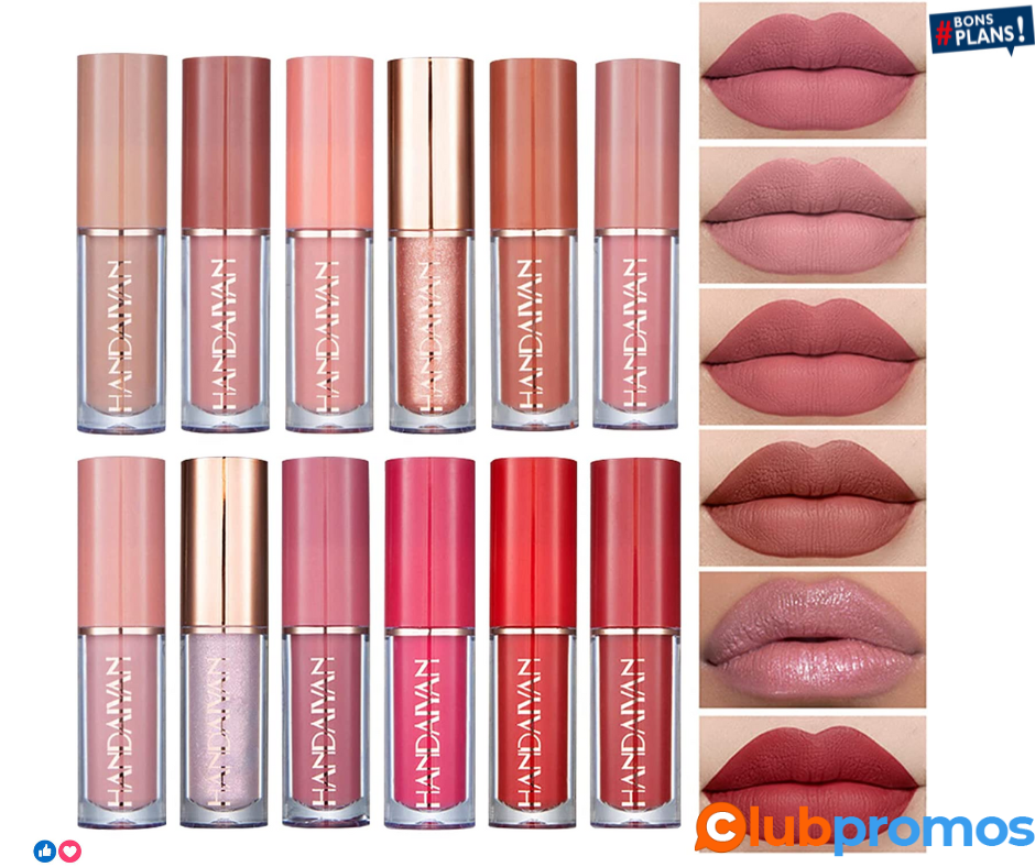 12 couleurs Mat rouge à lèvres Liquides Régler Mat Nude Étanche Longue durée Antiadhésif La ta...png