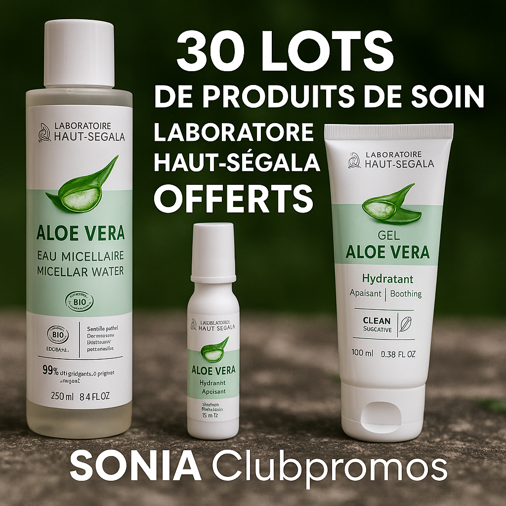 30 lots de produits de soins naboratoire Haut-Ségala offerts
