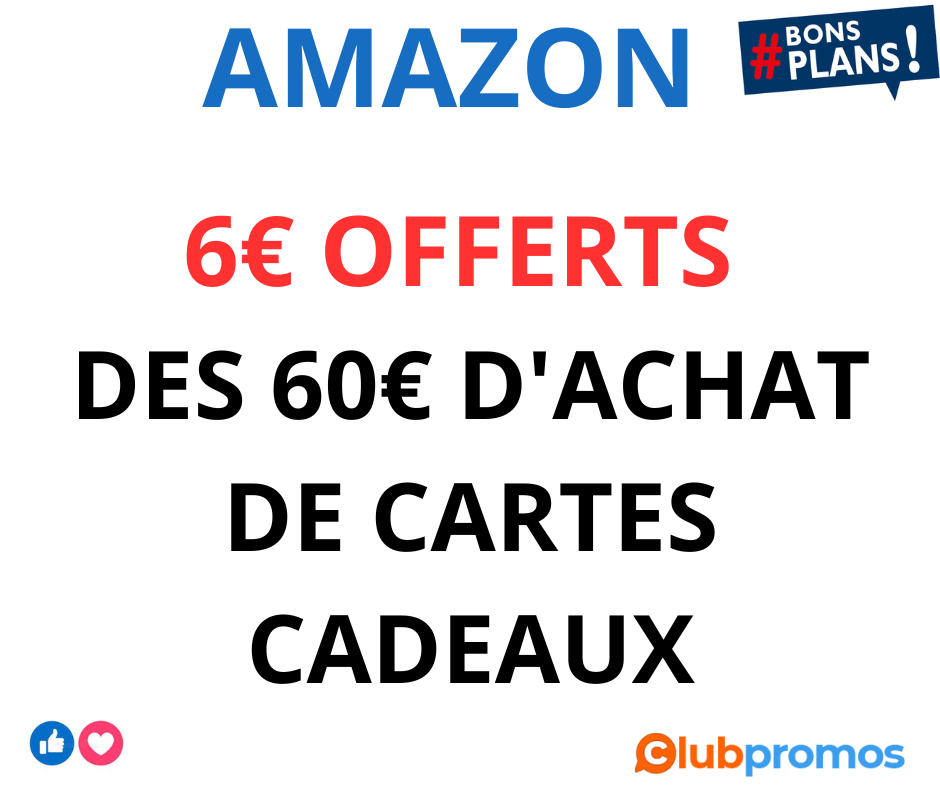 6€ offerts des 60€ d'achats sur Amazon.png