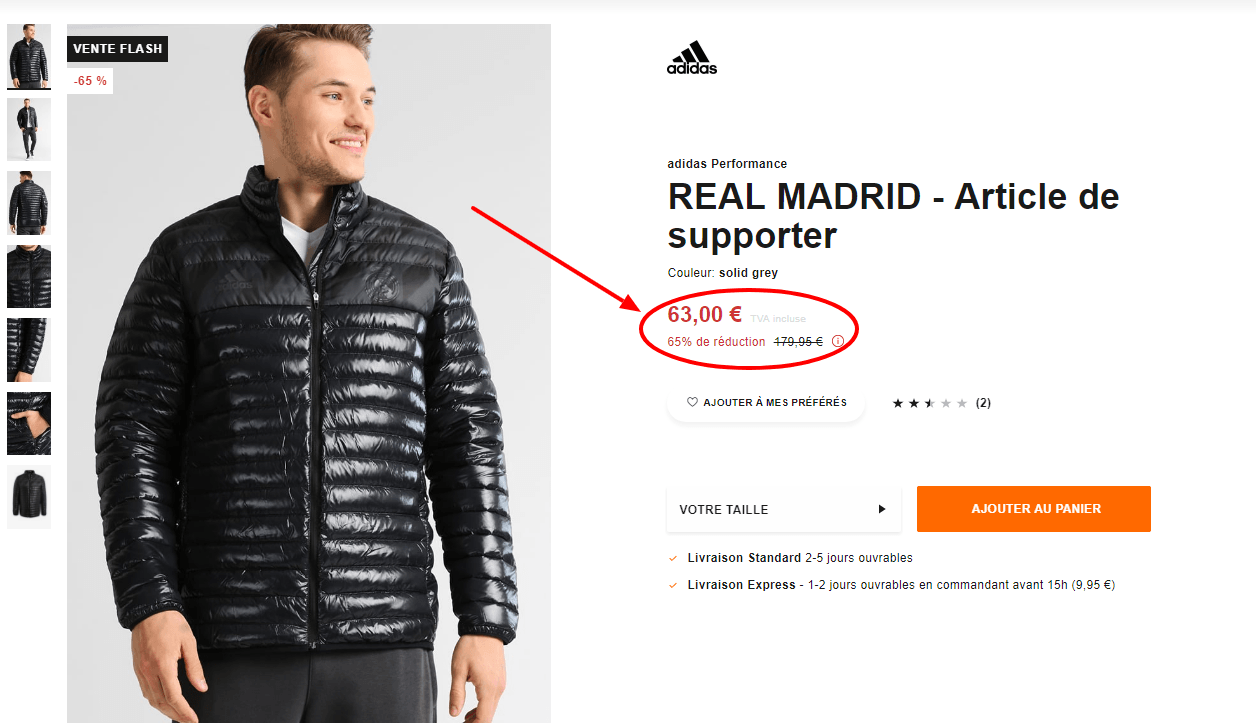 adidas Performance REAL MADRID   Article de supporter   solid grey   ZALANDO FR.png