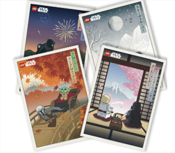 4 affiches numériques LEGO Star Wars gratuites Japon – bon plan LEGO Insiders 2025