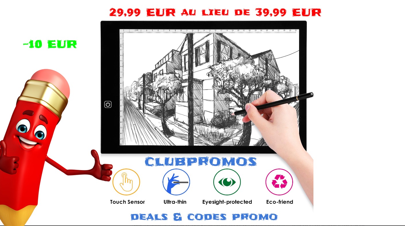 AGM Tablette Lumineuse A3, Light Box LED Copie Board deal amz_clubpromos.jpg
