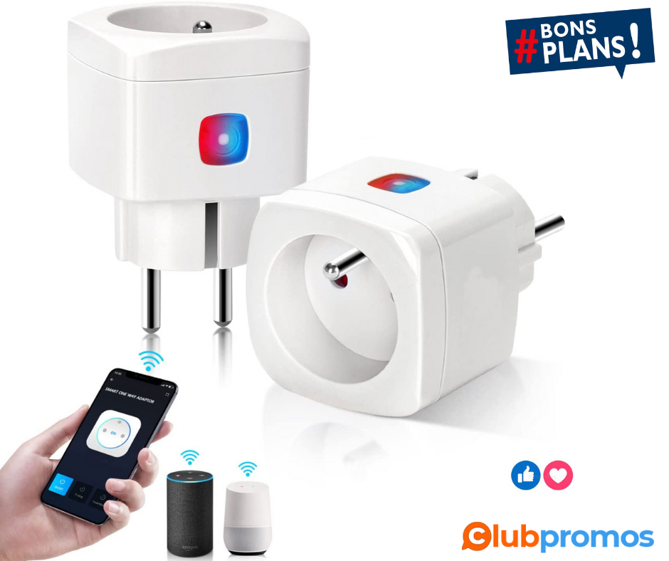Aigostar Prise Connectée Alexa, Mini Smart Power Plug Compatible avec Alexa et Google Home, Pr...png
