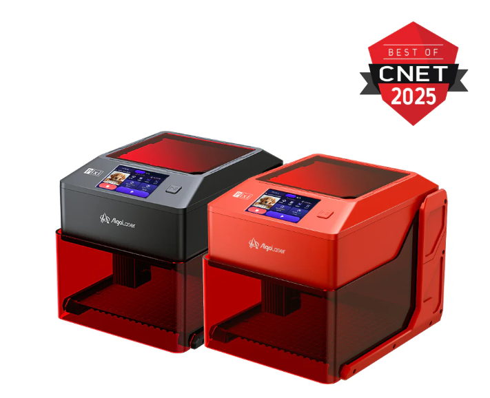 Graveur laser intelligent AlgoLaser Pixi 10W avec boîtier, interface AlgoSketch, gravure inversée et livraison gratuite depuis Europe