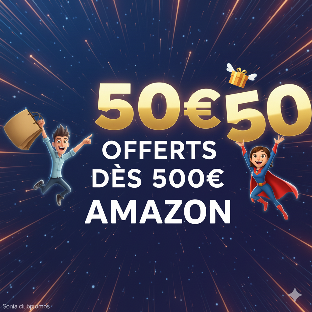 Bon plan Amazon – 50 euros offerts dès 500 euros d’achats sur plus de 1000 articles éligibles, remise immédiate sans code promo