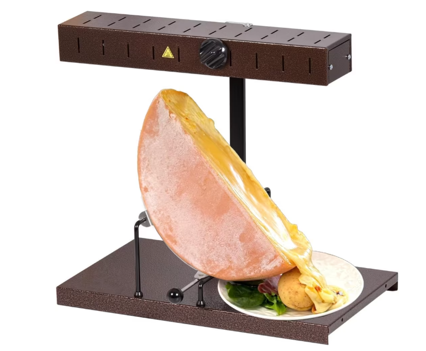 Appareil à raclette traditionnel Alpage® Louis Tellier avec rampe chauffante réglable, 230V, pour 6 à 10 convives, fabrication française