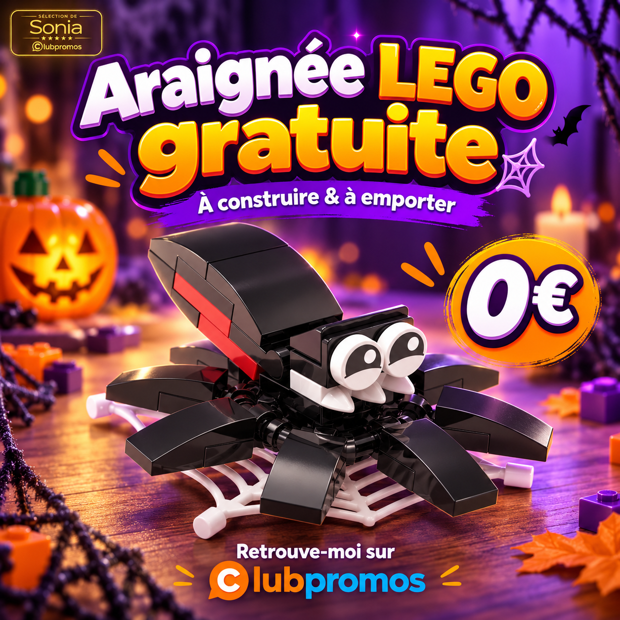 Animation LEGO Halloween gratuite dans les magasins de Clermont-Ferrand, Lyon, Lille et Paris So Ouest.