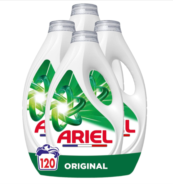 Ariel Lessive Liquide Alpine – 100 lavages (Lot x4) 19,80€ – Amazon.png