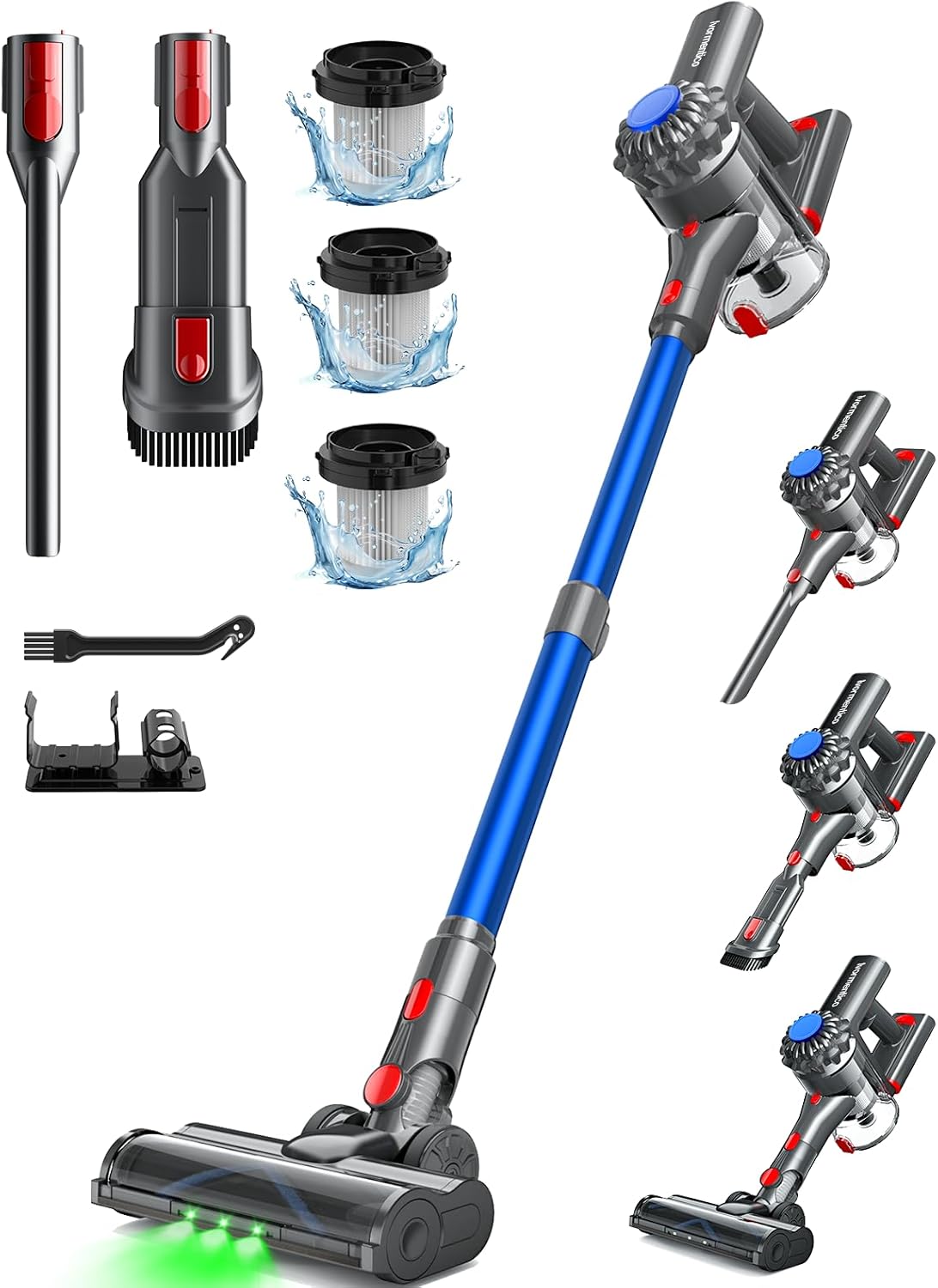  Aspirateur balai sans fil Ivormentico 450W, 50 min autonomie, LED verte, promo Amazon