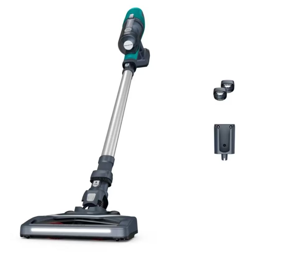 Aspirateur balai sans fil Rowenta X-Pert 6.60 YY5372FE en promotion chez Carrefour – léger, 27 min d’autonomie, bac 0,55 L, tête avec éclairage LED – idéal pour un nettoyage rapide et efficace à prix réduit.