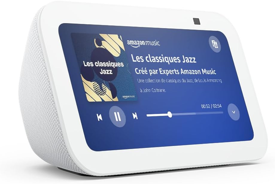  Assistant connecté Amazon Echo Show 5 – Nouvelle génération – Écran tactile 5,5, Alexa, caméra 2 Mpx, contrôle domotique – Promo 69,99€ sur Amazon – éco-conçu avec matériaux recyclés – livraison rapide