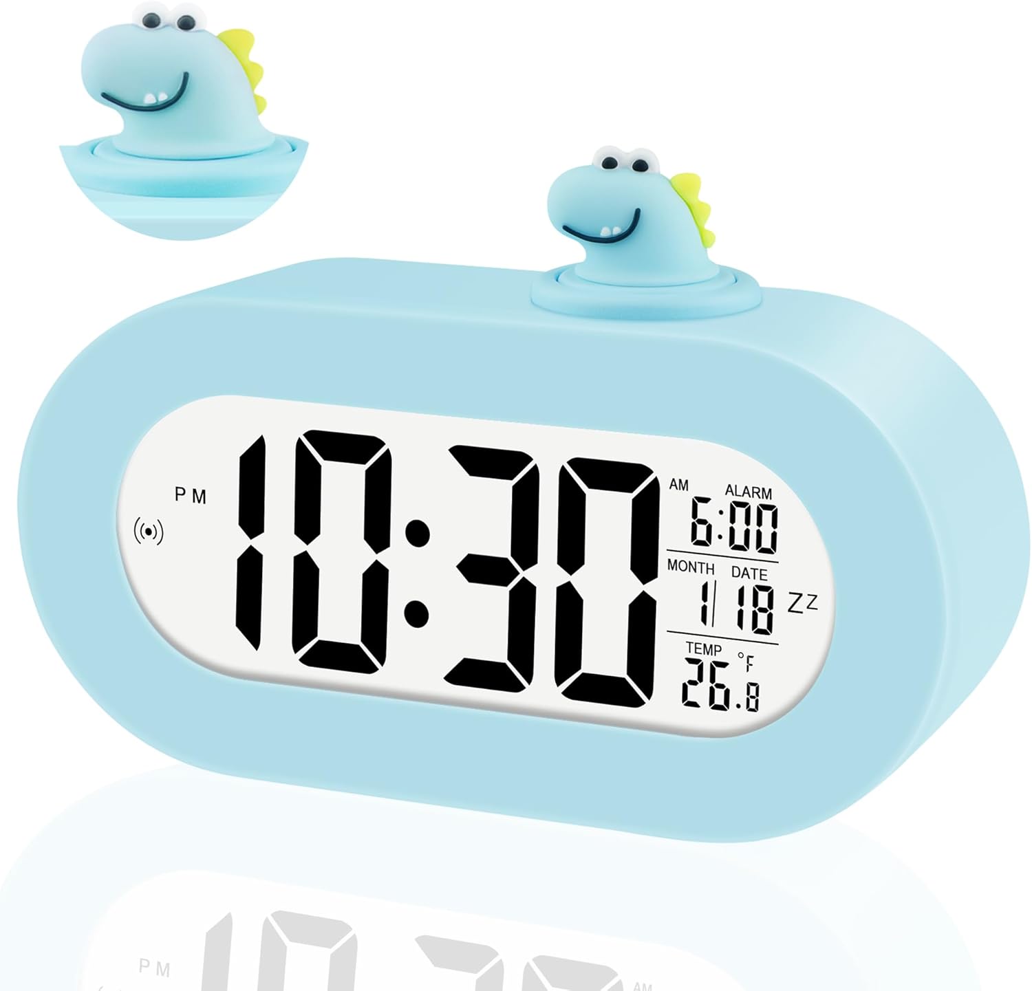 Ayybboo Réveil Lumineux Dinosaure pour Enfants – Horloge numérique LED, veilleuse, snooze, USB...jpg