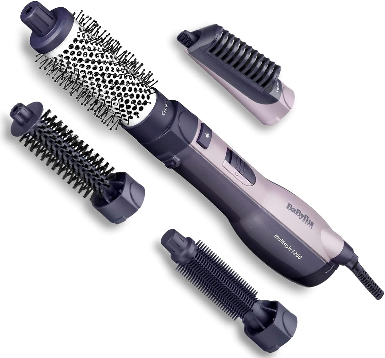 La brosse soufflante BaByliss est un appareil incontournable pour celles et ceux qui souhaitent obtenir une coiffure professionnelle à la maison. Avec sa puissance de 1200W, elle permet un séchage rapide tout en offrant un coiffage soigné. La technologie ionique intégrée aide à réduire les frisottis et à apporter de la brillance à vos cheveux, ce qui est idéal pour obtenir un résultat séduisant et lumineux.  Cette brosse soufflante est livrée avec 4 accessoires variés, vous permettant de réaliser différentes coiffures selon vos envies. Que ce soit pour un brushing lisse, des ondulations naturelles ou un volume supplémentaire, les accessoires adaptés facilitent la personnalisation de votre look.  Actuellement en promotion sur Amazon, c’est le moment idéal pour se procurer cette brosse soufflante et profiter de ses avantages à un tarif réduit. Que vous soyez novice ou experte en coiffure, cet outil s'avère pratique et efficace pour sublimer votre chevelure au quotidien.