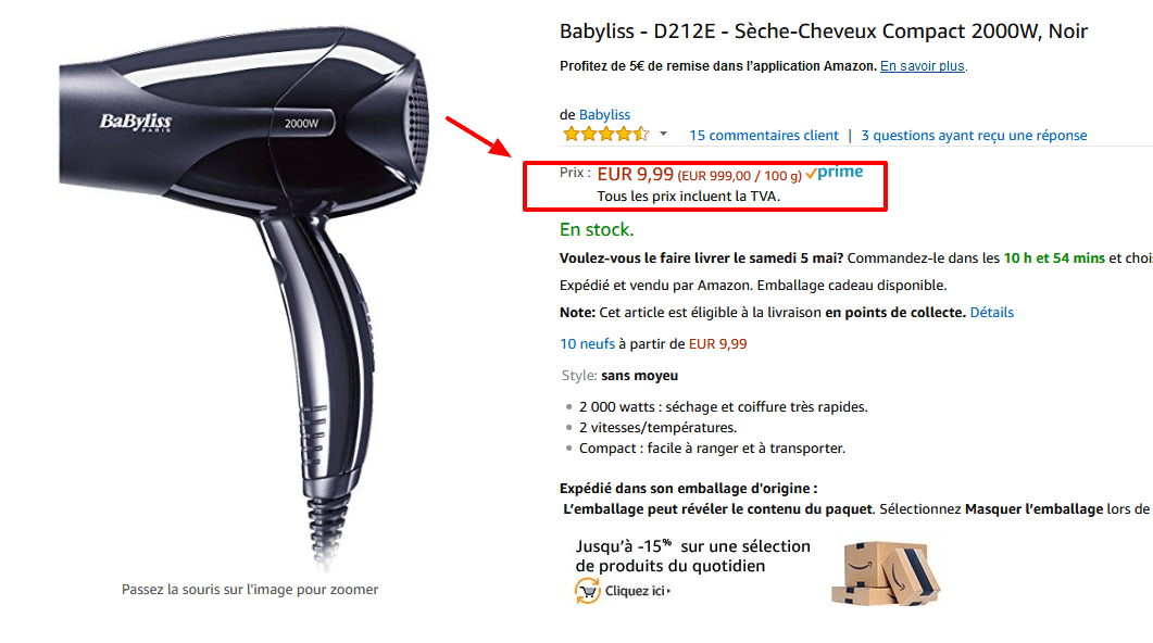 Babyliss   D212E   Sèche Cheveux Compact 2000W  Noir  Amazon.fr  Beauté et Parfum.png
