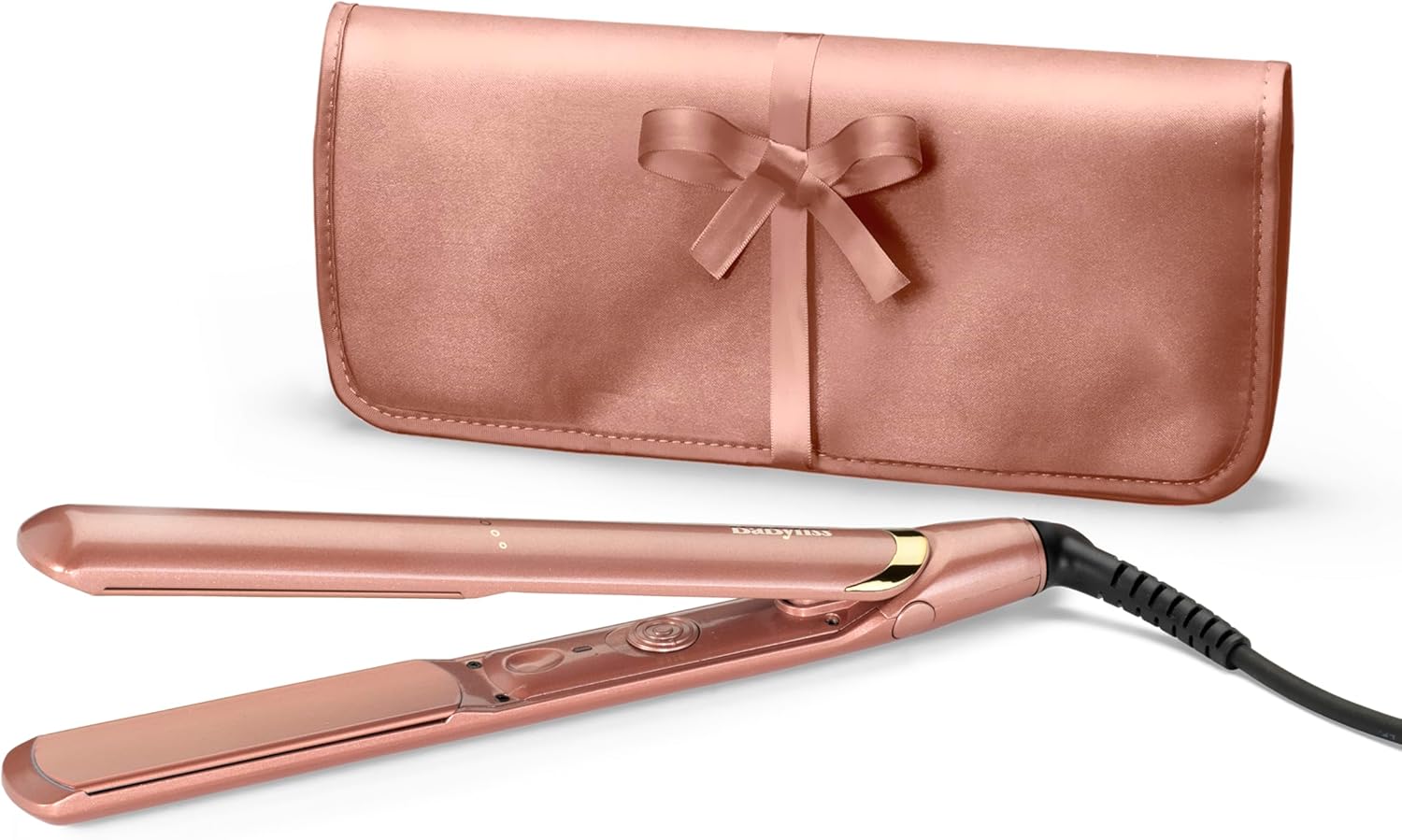 Lisseur BaByliss Rose Gold 235 – plaques longues céramique, 235°C, Advanced Ceramics, pochette thermorésistante incluse, prêt en 15 secondes