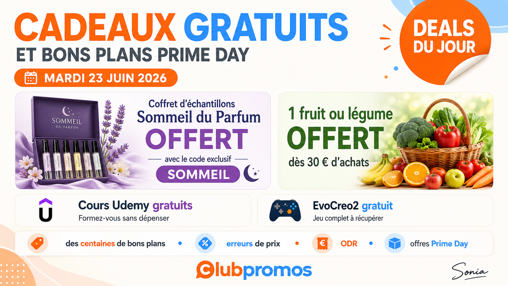 banniere-recap-prime-day-mardi-23-juin-2026-cadeaux-gratuits-bons-plans-clubpromos..png