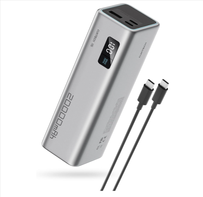  Batterie externe CUKTECH 65W 20000mAh avec ports PD 3.0, idéale pour MacBook, iPhone et autres appareils.
