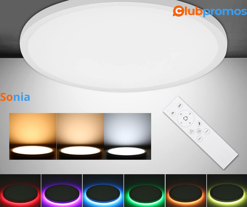 Bon Plan Amazon Bon Plan Neoglint Plafonnier LED RGB Φ30CM 24W avec Télécommande - Blanc.png