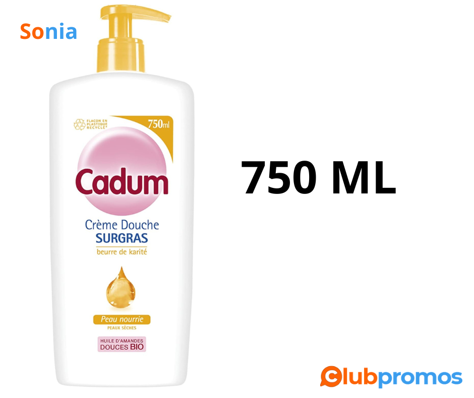 Bon Plan Amazon Cadum Surgras Crème Douche Karité 750 ml.png