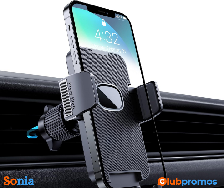 bon plan amazon CINDRO Support Téléphone Voiture [Clip de Qualité Militaire] Porte Téléphone R...png