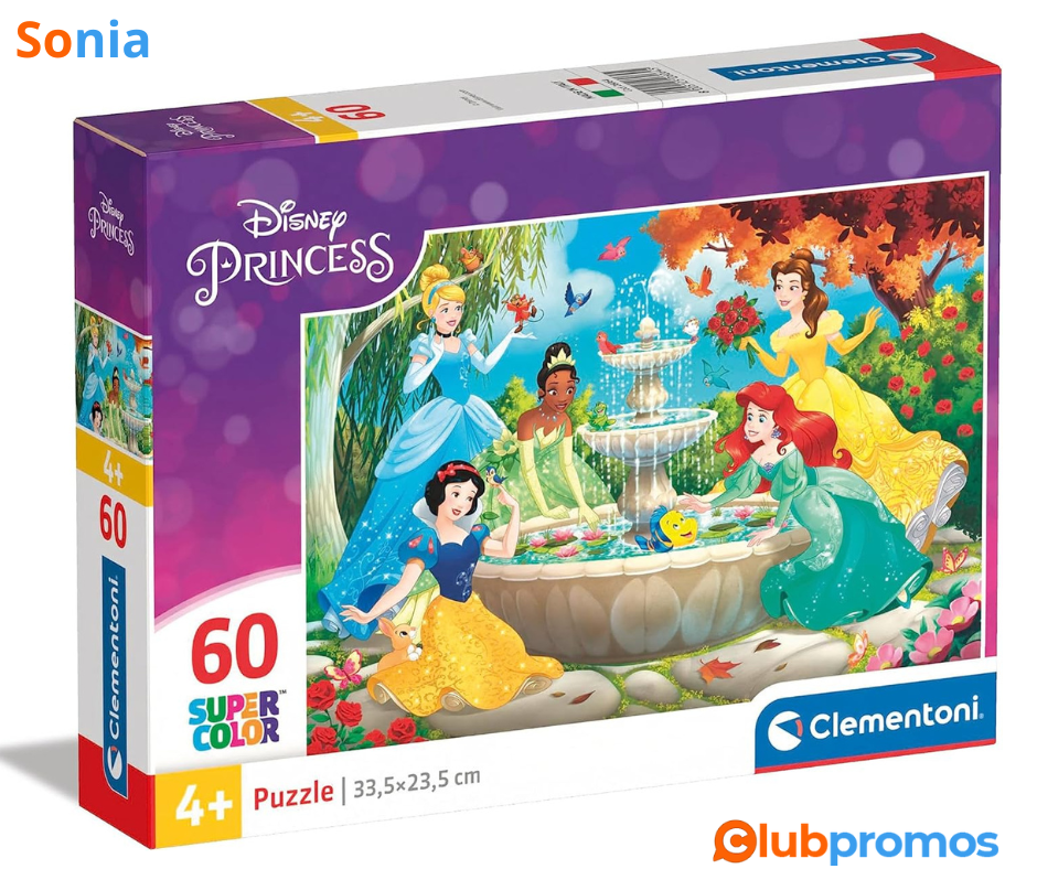 Bon Plan Amazon Clementoni Disney Princesses-60 pièces-Puzzle Enfant-fabriqué en Italie, 5 Ans...png