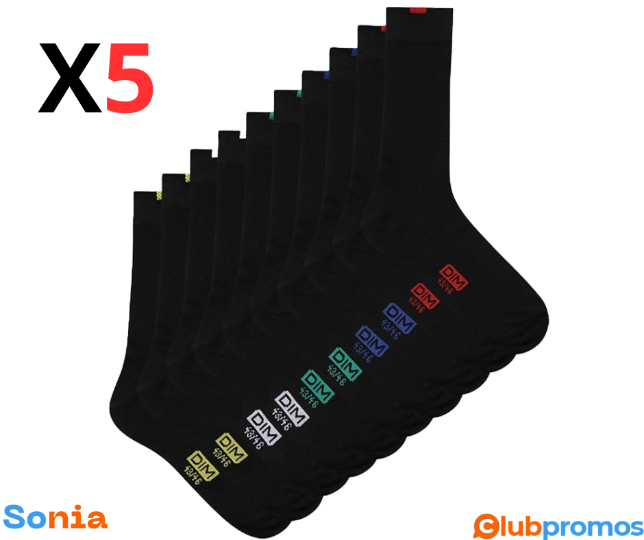 bon plan amazon Dim Chaussettes Ecodim TalonPointes Renforcés Homme x5.png