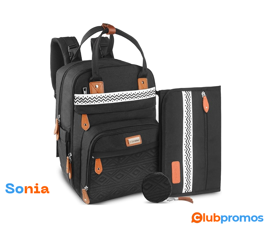 Bon plan amazon estie - Sac à Langer pour Bébé - Unisexe avec Matelas à Langer - porte tétine ...png