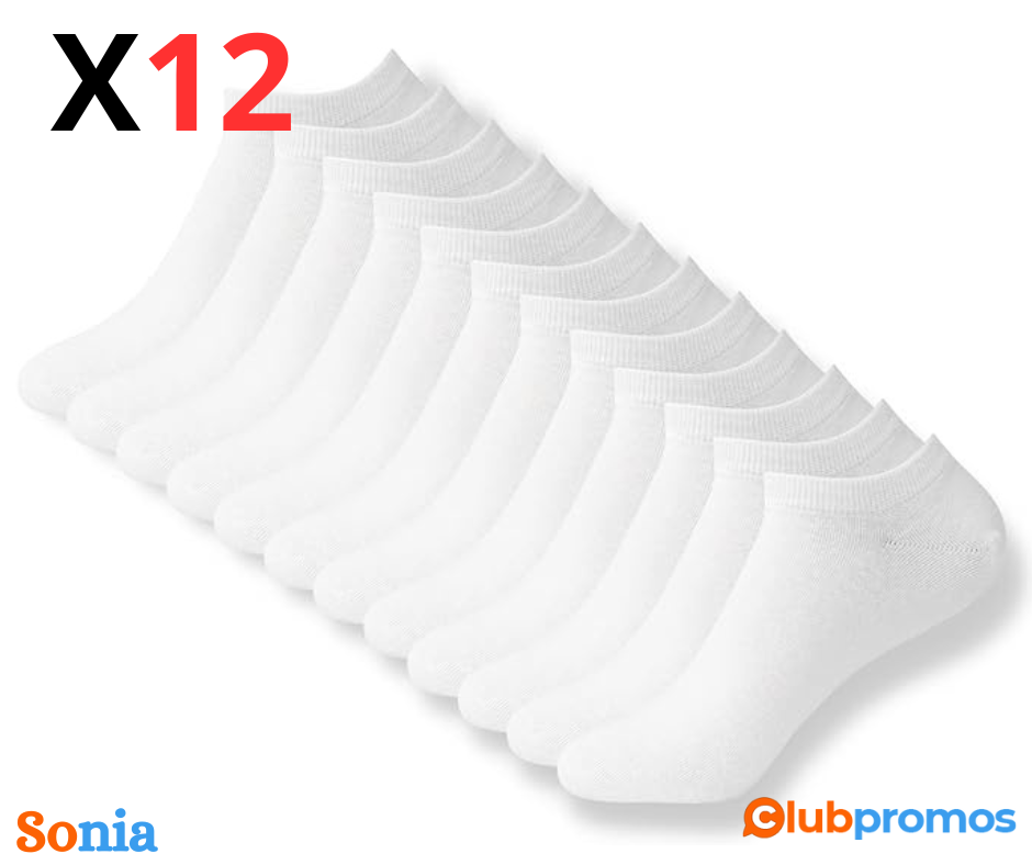 BON PLAN AMAZON FM London Plain Trainer Socks Chaussettes d'Entraînement (Lot de 12) Mixte .png