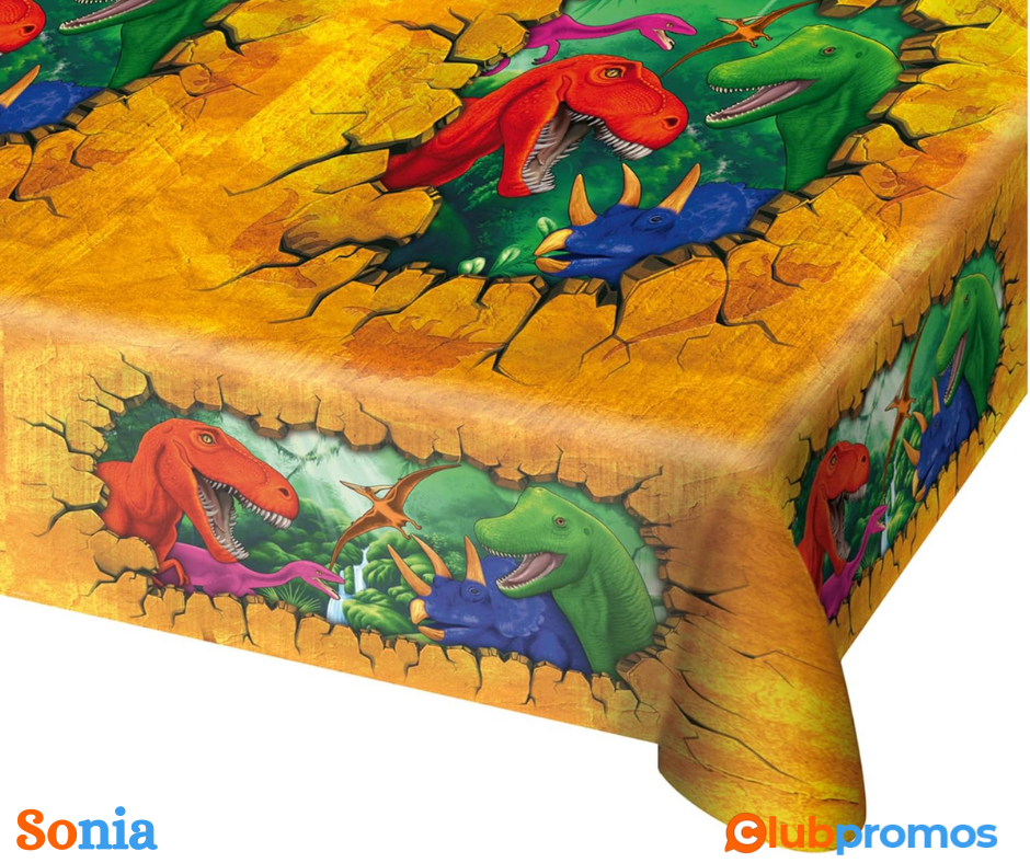 bon plan amazon Folat Nappe Dinosaure 130x80cm 61853 Multicolore.png