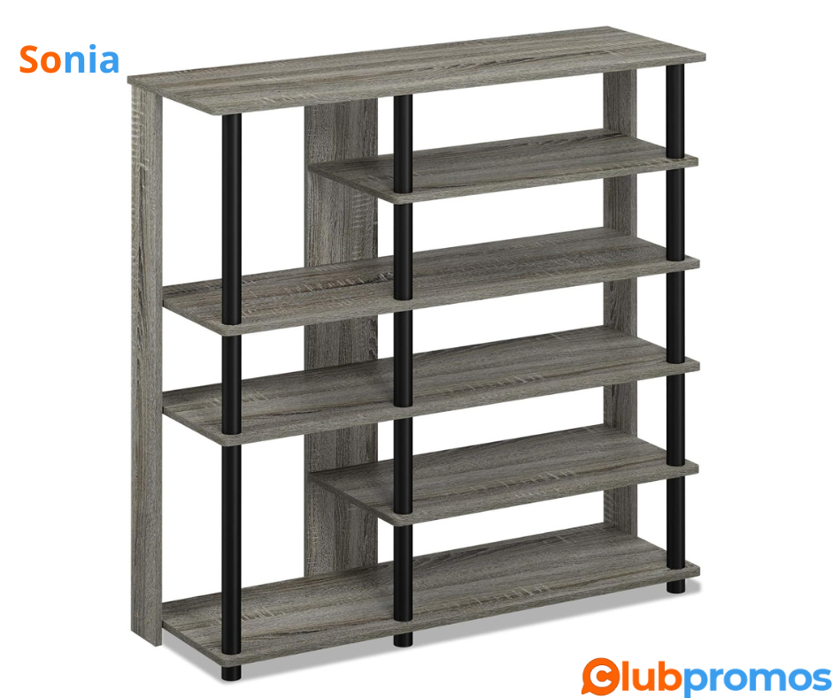 Bon plan Amazon Furinno Turn-N-Tube Étagère à Chaussures Compacte à Plusieurs Rangements à 6 N...png