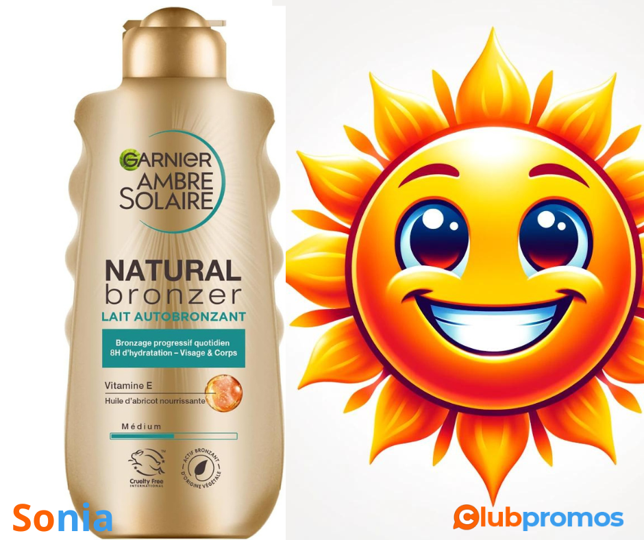 bon plan amazon GARNIER Ambre Solaire - Natural Bronzer - Lait Autobronzant Hydratant & Apaisa...png