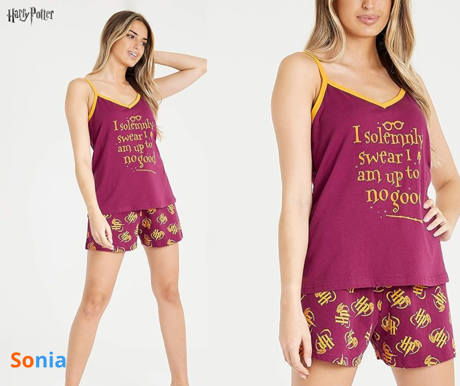 Bon plan Amazon Harry Potter Pyjama Femme, Ensemble Pyjama Short Femme, Pyjama Court Été, Vête...png