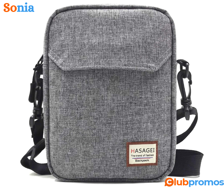 bon plan amazon HASAGEI Sac à bandoulière pour homme et femme - Petit sac à bandoulière - Étan...png