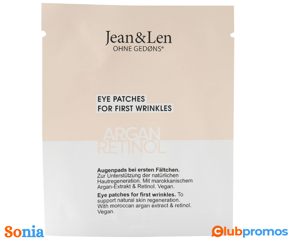 Bon plan Amazon Jean & Len Pads régénérants pour les yeux huile d'argan & rétinol, pour les pr...png