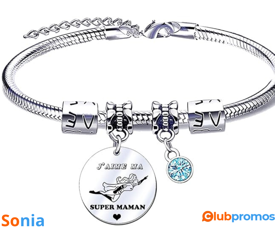 bon plan amazon JRZDFXS 2Pcs Cadeau Maman Bracelet Maman Fille Cadeau Maman Fille Cadeau Anniv...png