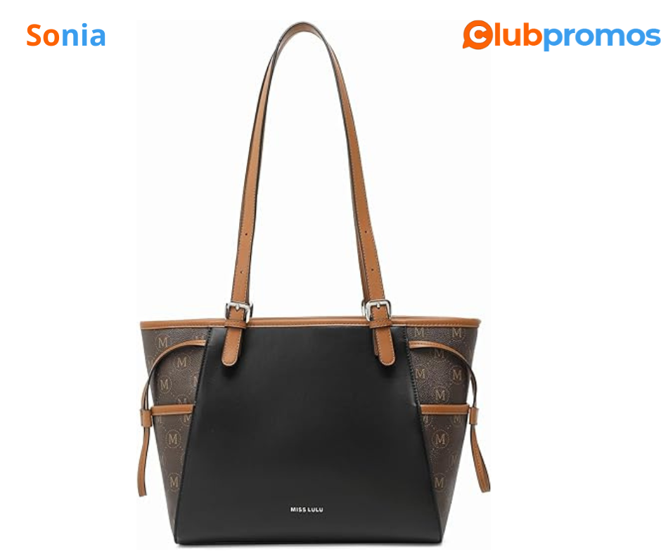 Bon Plan Amazon Miss Lulu Sac à main pour femmes, sac cabas tote pour cour de lycee, sac shopp...png