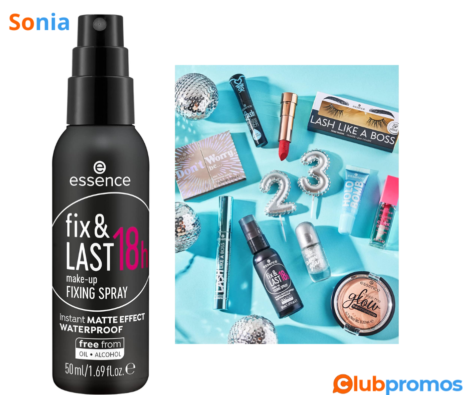 Bon plan Amazon Passez la souris sur l'image pour zoomer Essence - Spray Fixateur de Maquillag...png