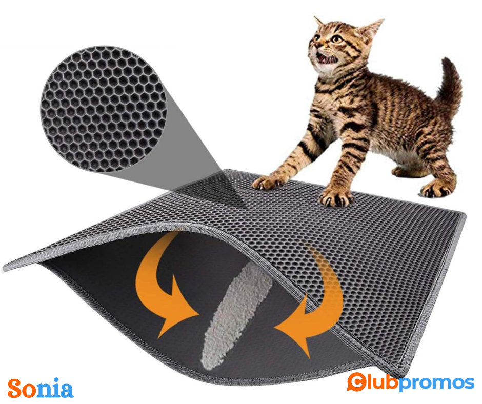 bon plan amazon Pieviev Tapis Litière Chat Bac à Litière pour Chats, Imperméable Non Toxique E...png