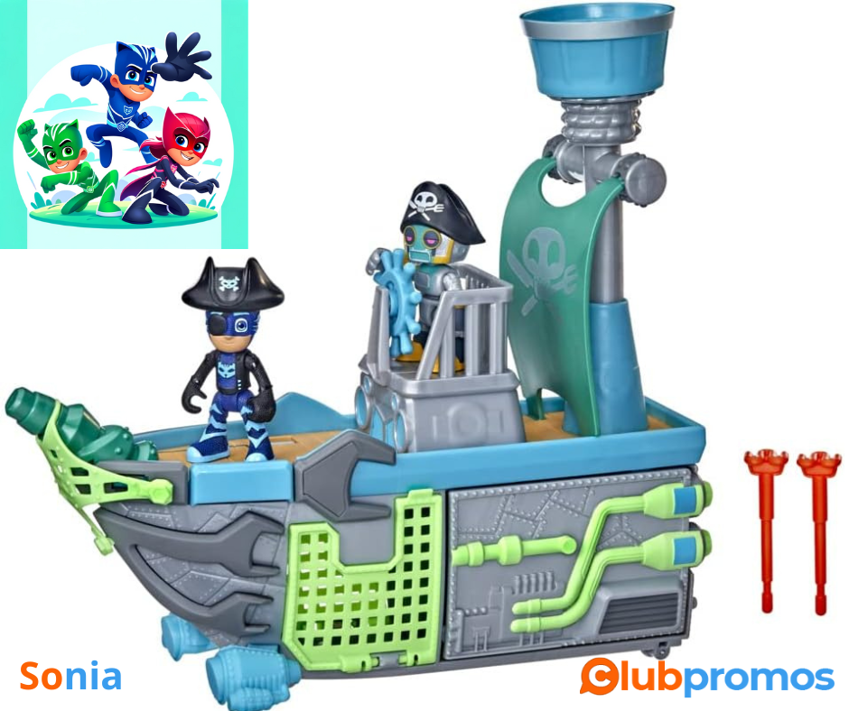 Bon Plan amazon PJ MASKS Sky Pirate Battleship Preschool Toy, Vehicle Playset with 2 Action Fi...png
