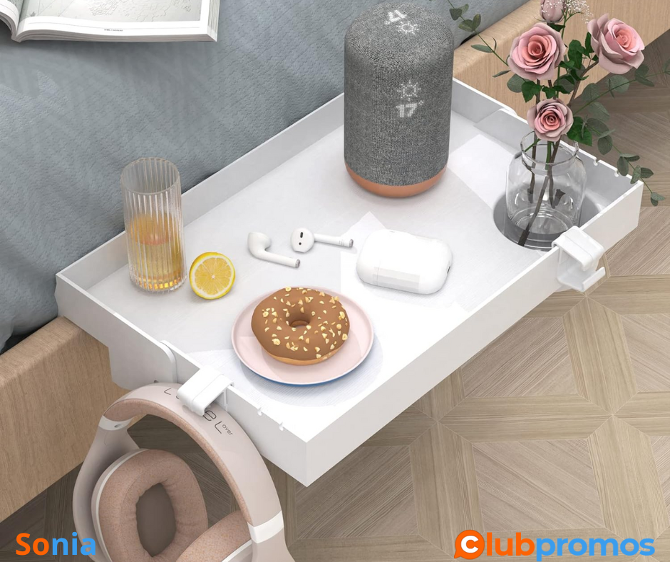 Bon Plan Amazon Ronlap Table de Chevet Pliante, Étagère pour Lits superposés pour Enfants Mini...png