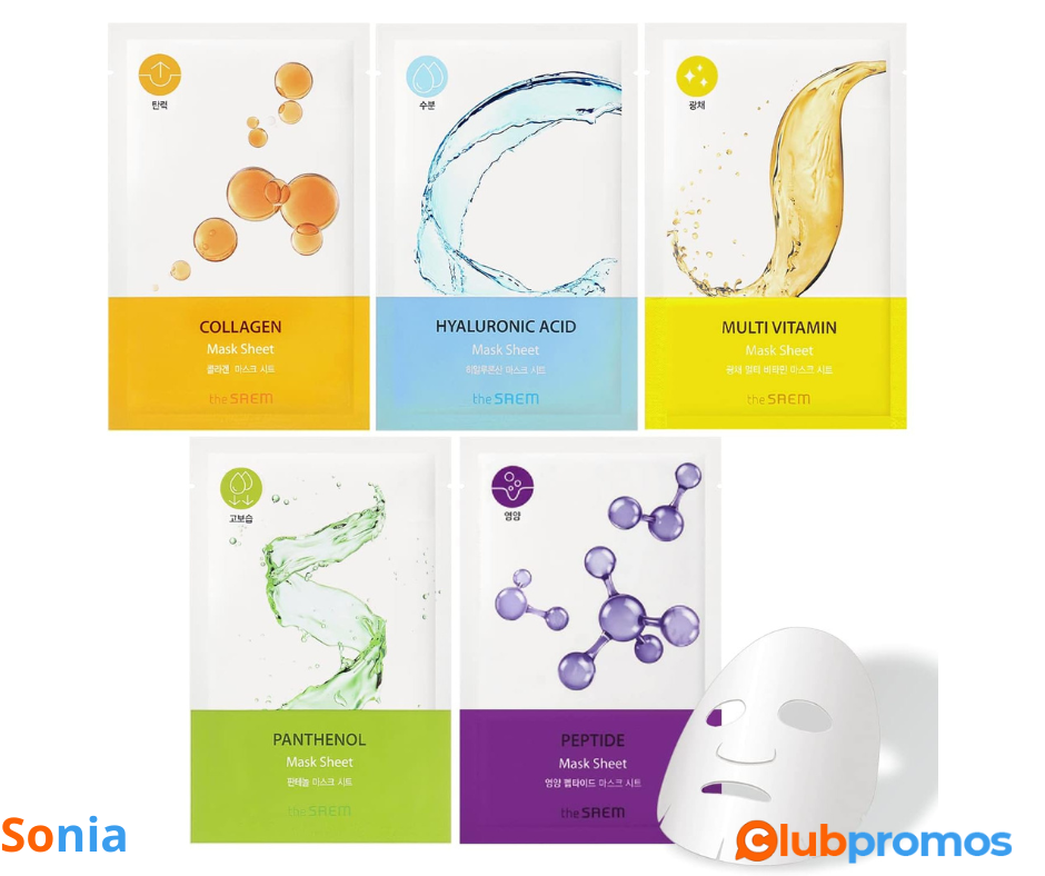 Bon Plan Amazon THE SAEM. Masque Bio Solution Peptide Mask Sheet .png