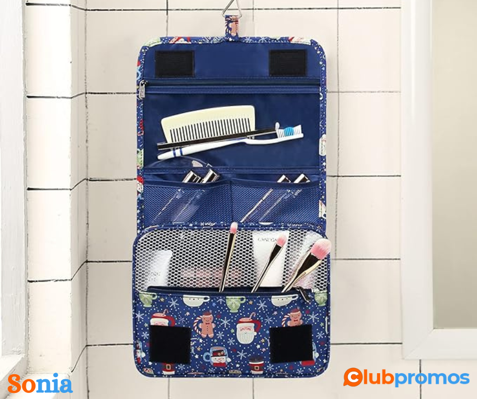 BON PLAN AMAZON Trousse de Toilette de Voyage à Suspendre Sac de Toilette étanche pour Femme, ...png