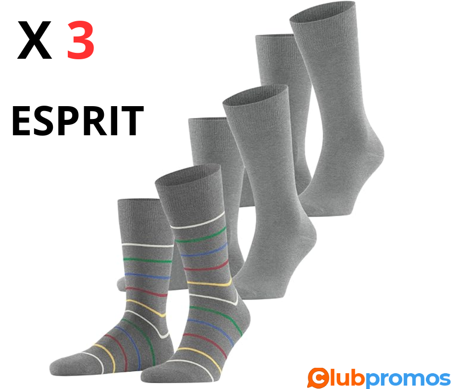 bon plan amazonEsprit Chaussettes (Lot de 3) Homme.png