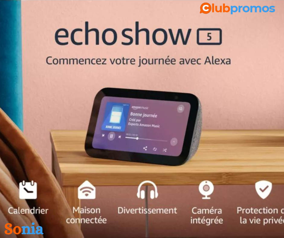 bon plan Assistant vocal Amazon Echo Show 5 3e génération Anthracite.png