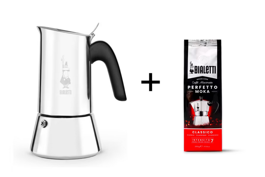 bon-plan Cafetière italienne BIALETTI VENUS 6cups + Perfetto Moka Classic 250g.png