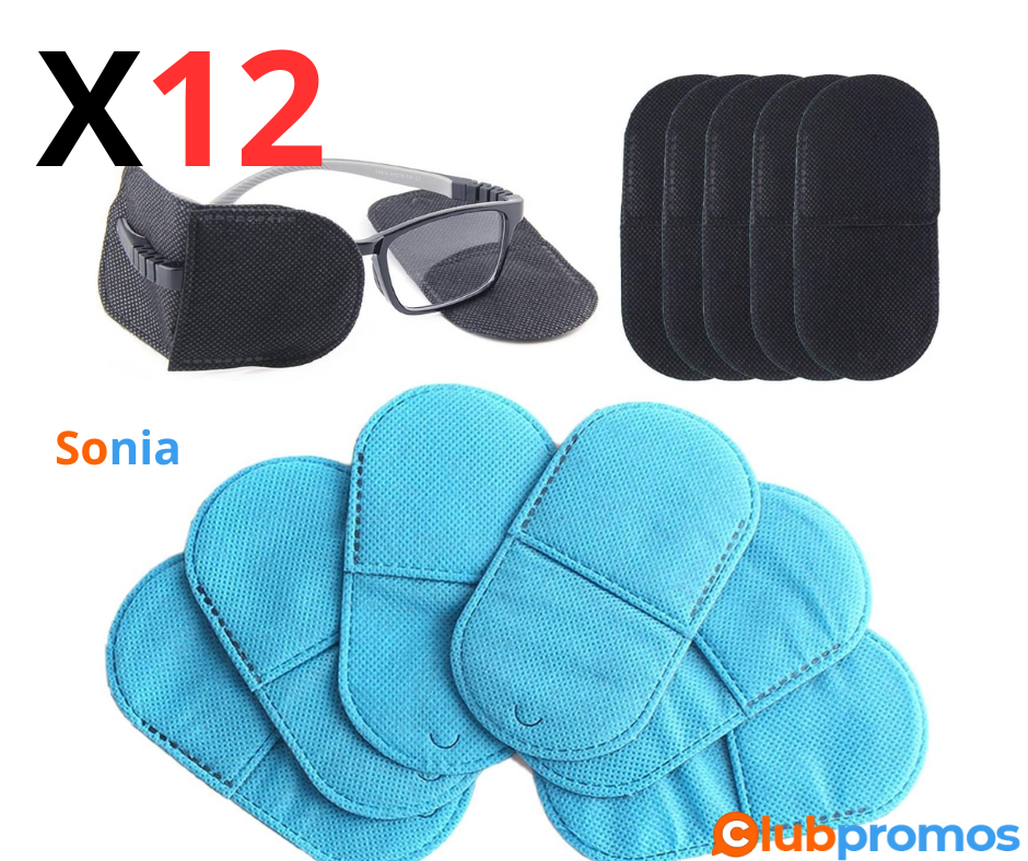 Bon plan DELITLS Lot de 12 patchs pour les yeux pour lunettes, réutilisables en tissu non tiss...png