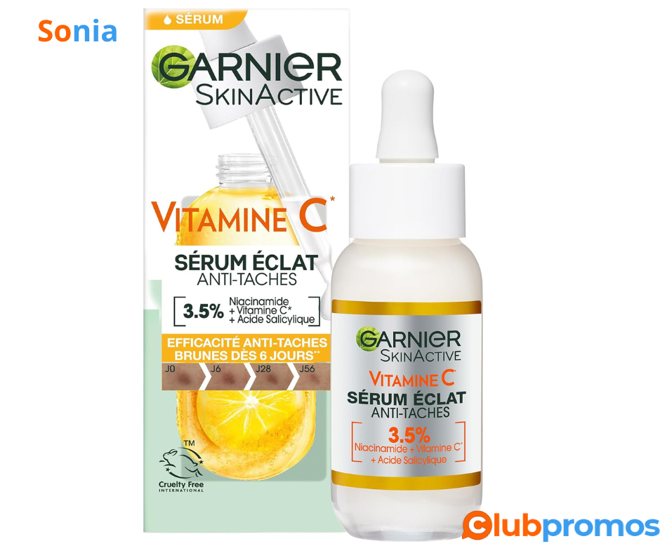 Bon Plan Garnier SkinActive - Sérum Anti-Taches Brunes Prix 7,05€ au lieu de 12,15€ sur Amazon.png