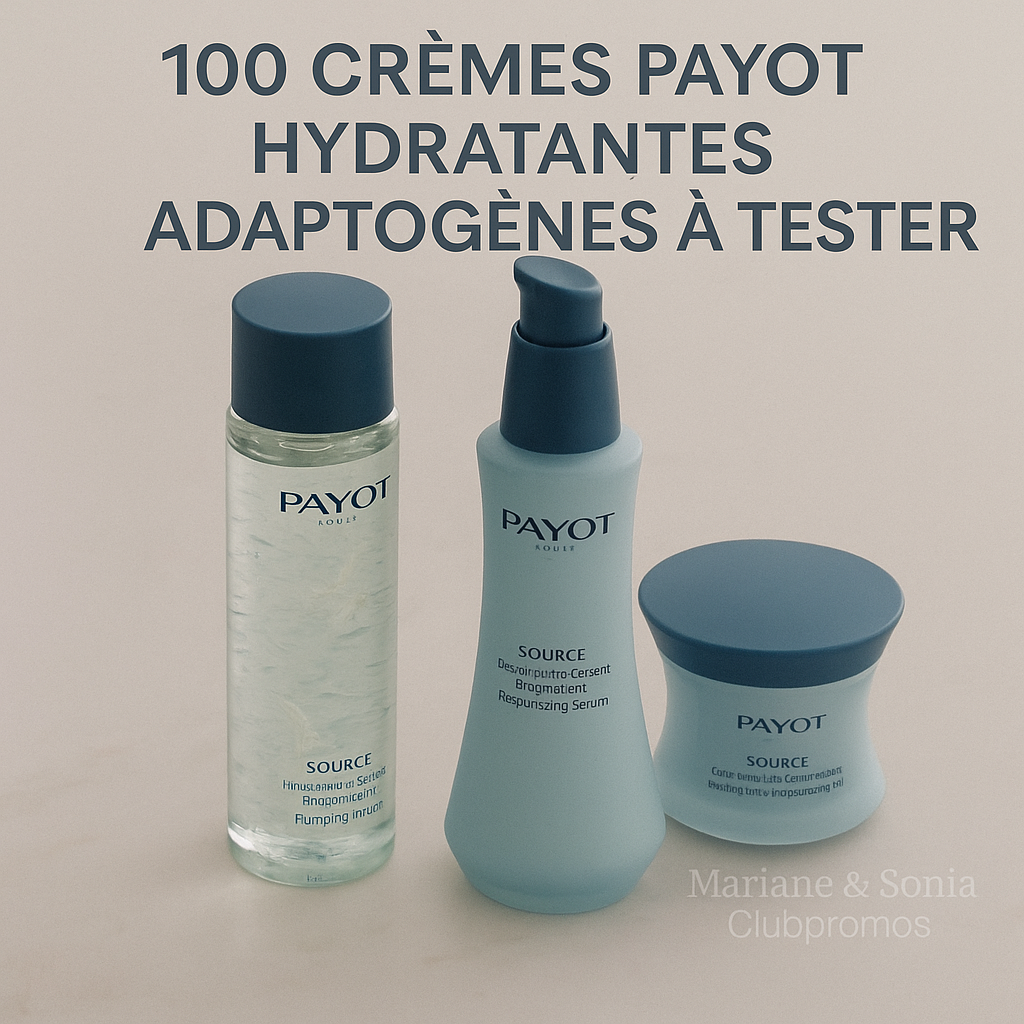 Kit test masques tissu Payot - 3 masques bio + sérum hydratant 7ml - Offre exclusive pour 100 personnes - Packaging bleu nuit - Bon plan soins luxe